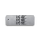 Engraved Stainless Steel Valve Tag - 1" x 3" - 1/8" Text