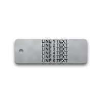 Engraved Stainless Steel Valve Tag - 1" x 3" - 1/8" Text
