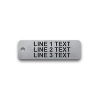 Engraved Stainless Steel Valve Tag - 3/4" x 2 1/2" - 3/16" Text