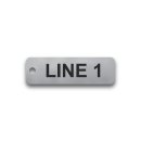Engraved Stainless Steel Valve Tag - 3/4" x 2 1/2" - 3/8" Text