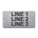 Engraved Stainless Steel Valve Tag - 2" x 4" - 1/2" Text