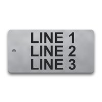Engraved Stainless Steel Valve Tag - 2" x 4" - 1/2" Text