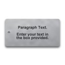 Engraved Stainless Steel Valve Tag - 2" x 4" - 1/4" Text