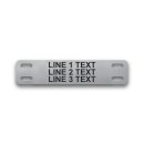 Engraved Stainless Steel Cable Tag - 3/4" x 3 1/2" - 3/16" Text