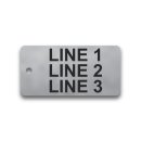 Engraved Stainless Steel Valve Tag - 1 1/2" x 3" - 3/8" Text