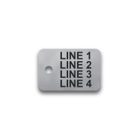 Engraved Stainless Steel Valve Tag - 1" x 1 1/2" - 3/16" Text