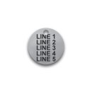 Engraved Stainless Steel Valve Tag - 1 1/4" Round - 5/32" Text