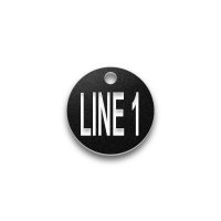 Engraved Heavy-Duty Plastic Valve Tag - 1 1/4" Round - 5/8" Text