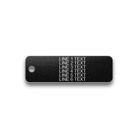 Engraved Heavy-Duty Plastic Valve Tag - 3/4" x 2 1/2" - 3/32" Text