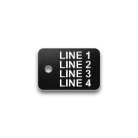 Engraved Heavy-Duty Plastic Valve Tag - 1" x 1 1/2" - 3/16" Text