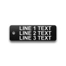 Engraved Heavy-Duty Plastic Valve Tag - 1" x 3" - 1/4" Text