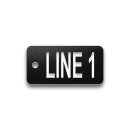 Engraved Heavy-Duty Plastic Valve Tag - 1 1/8" x 2 1/4" - 3/4" Text