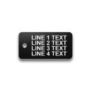 Engraved Heavy-Duty Plastic Valve Tag - 1 1/8" x 2 1/4" - 3/16" Text