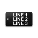 Engraved Heavy-Duty Plastic Valve Tag - 1 1/2" x 3" - 3/8" Text