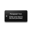 Engraved Heavy-Duty Plastic Valve Tag - 1 1/2" x 3" - 3/16" Text