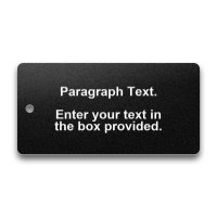 Engraved Heavy-Duty Plastic Valve Tag - 2" x 4" - 1/4" Text