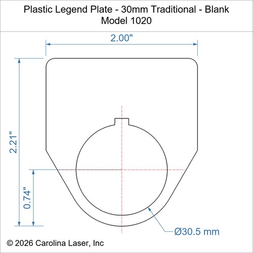 Modal Additional Images for Plastic Legend Plate - 30mm Traditional - Blank