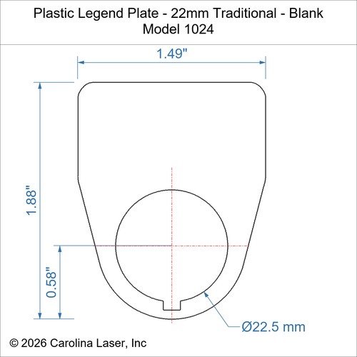 Modal Additional Images for Plastic Legend Plate - 22mm Traditional - Blank
