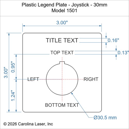 Modal Additional Images for Plastic Legend Plate - Joystick - 30mm