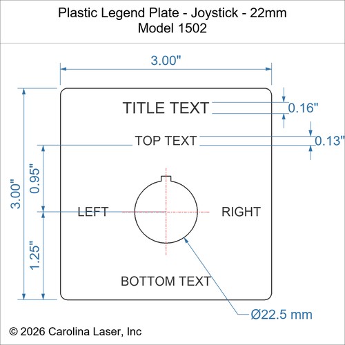 Modal Additional Images for Plastic Legend Plate - Joystick - 22mm