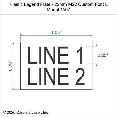 Modal Additional Images for Plastic Legend Plate - 22mm M22 Insert Font L