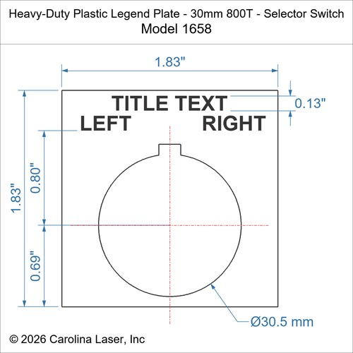 Modal Additional Images for Heavy-Duty Plastic Legend Plate - 30mm 800T - Selector Switch